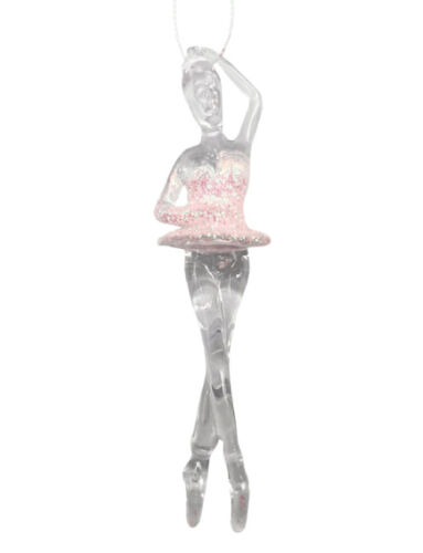 Yılbaşı Ağacı Süsü Şeffaf Balerin 15 Cm - 