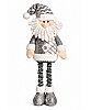 Yılbaşı Ayakları Uzayan Noel Baba Gümüş 30-45 Cm - 1