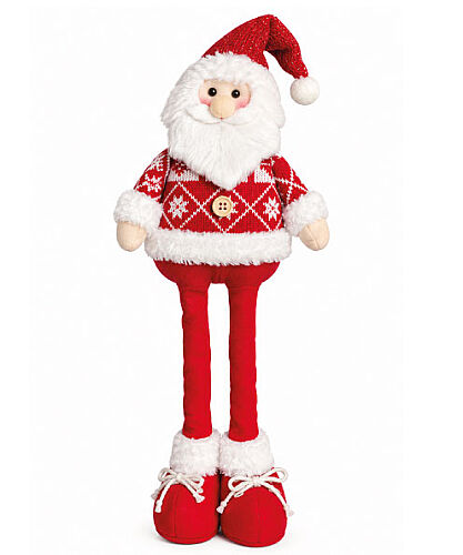 Yılbaşı Ayakları Uzayan Noel Baba Kırmızı 25-45 Cm - 