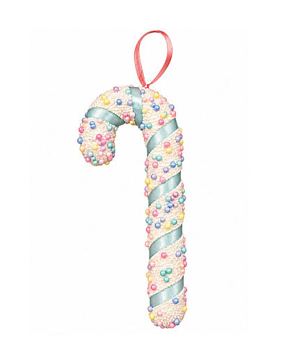 Yılbaşı Baston Şeker Köpük 17 Cm Mavi - 