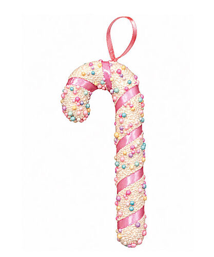 Yılbaşı Baston Şeker Köpük 17 Cm Pembe - 