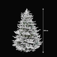 Yılbaşı Çam Ağacı 210 cm Karlı Lüks Alaska Serisi - 5