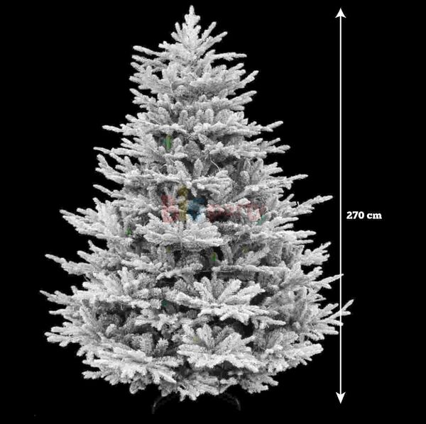 Yılbaşı Çam Ağacı 270 cm Karlı Lüks Alaska Serisi - 4