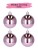 Yılbaşı Top Süs 10 Cm Parlak Pembe 4lü - 1