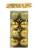 Yılbaşı Top Süs 3 Cm Mat Simli Parlak Gold 16lı - 1