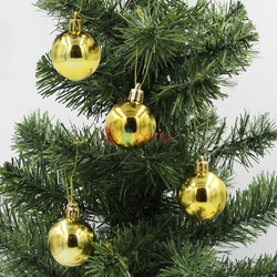 Yılbaşı Top Süs 10 Cm Parlak Gold 4 lü - 3
