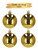 Yılbaşı Top Süs 10 Cm Parlak Gold 4 lü - 1