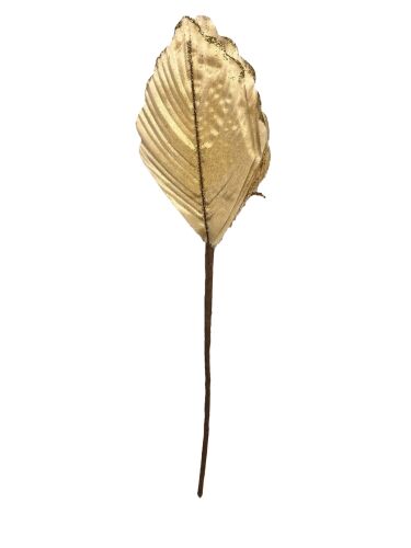 Yılbaşı Çam Dalı Atatürk Çiçeği Altın Simli 35 Cm - 2