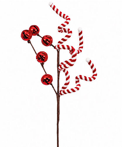 Yılbaşı Çam Dalı Şekerli Burgulu Toplu 9 Parça 60 Cm - 