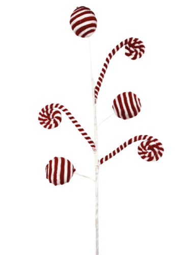 Yılbaşı Çam Dalı Şekerli Sosyete - Toplu 6 Parça 56 Cm - 