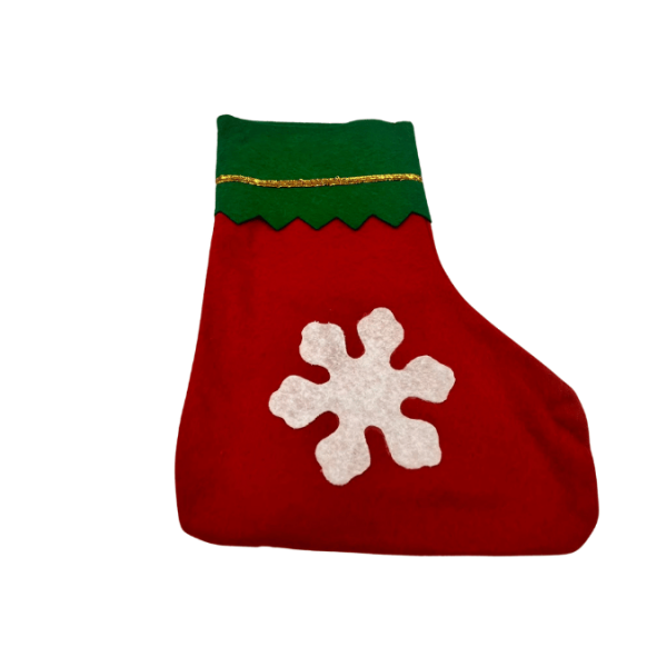 Yılbaşı Çorabı Keçe Kar Tanesi Figürlü Küçük 20 Cm - 2