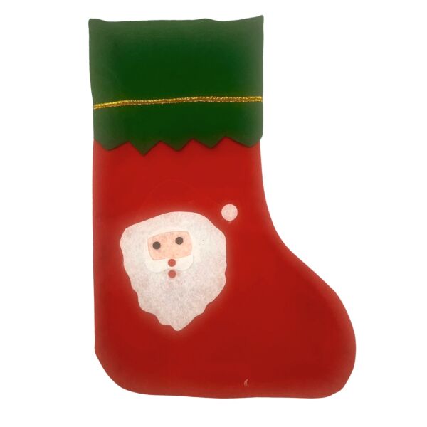 Yılbaşı Çorabı Keçe Noel Baba Figürlü Büyük 35 Cm - 