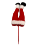 Yılbaşı Çubuklu Figür Noel Baba Bacağı Kırmızı Beyaz Tüylü Model - 1