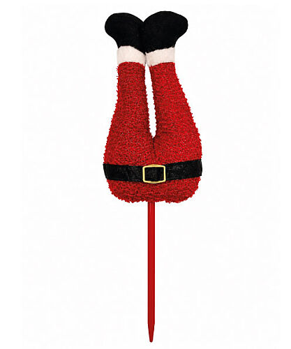 Yılbaşı Çubuklu Figür Noel Baba Bacağı Kırmızı Kemerli Model - 