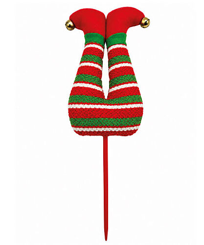 Yılbaşı Çubuklu Figür Noel Baba Bacağı Yeşil Çizgili Model - 