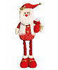 Yılbaşı Dekoratif Noel Baba Kırmızı Hediye Paketli Ayakları Uzayan 50-70 Cm - 1