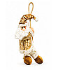 Yılbaşı Figür Noel Baba İpe Tutunan Model 50 Cm Altın - 1