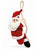 Yılbaşı Figür Noel Baba İpe Tutunan Model 50 Cm Kırmızı - 1