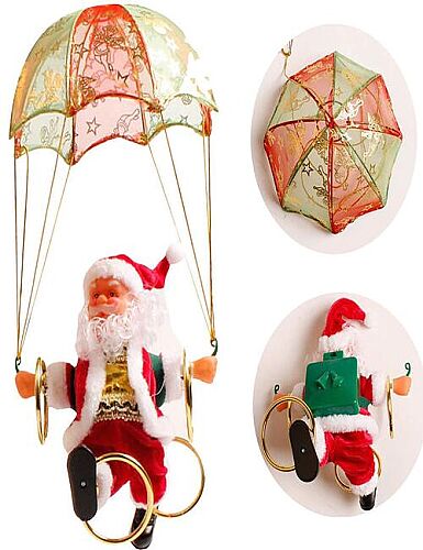 Yılbaşı Figür Noel Baba Paraşüt Hareketli Model - 