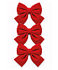 Yılbaşı Fiyonk Kadife 10*12 cm Kırmızı 3'lü - 1