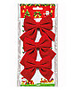 Yılbaşı Fiyonk Kadife 10*12 cm Kırmızı 3'lü - 2