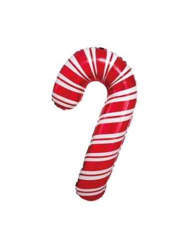 Yılbaşı Folyo Balon Baston Şeker Kırmızı 85cm - 