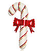 Yılbaşı Folyo Balon Beyaz Kırmızı Kurdaleli Baston 65-37cm (9870) - 1