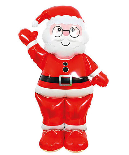 Yılbaşı Folyo Balon Büyük Noel Baba Ayaklı 155-90cm (8187) - 