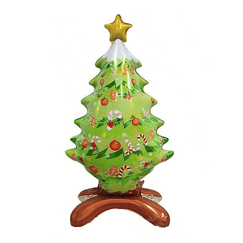Yılbaşı Folyo Balon Çam Ağacı Ayaklı 65-120cm - 