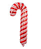 Yılbaşı Folyo Balon Kırmızı Beyaz Çizgili Baston 80-36cm (4813) - 1