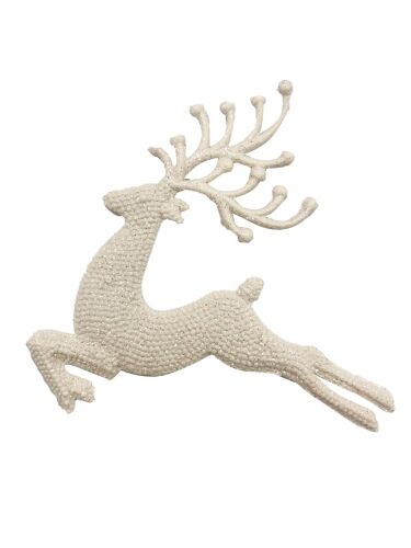 Yılbaşı Ağaç Süsü Geyik Model Beyaz 12 Cm 2 Parça - 2