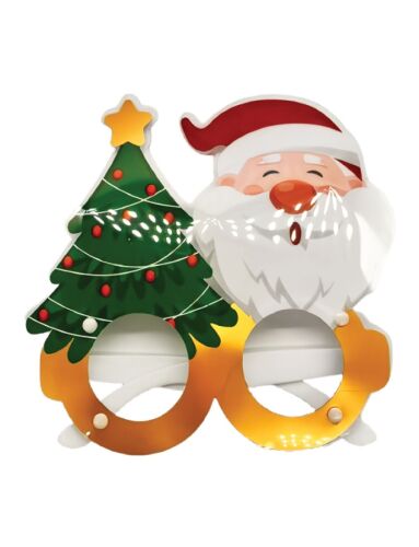 Yılbaşı Gözlük PVC Kaplı Noel Babalı Model - 