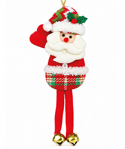 Yılbaşı Kabartma Figür Noel Baba Zilli 30 Cm - 