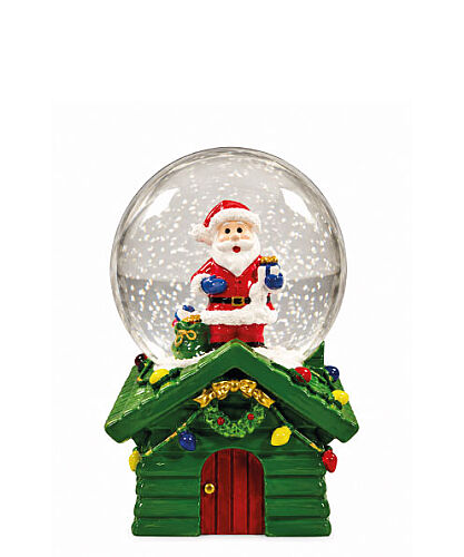 Yılbaşı Kar Küres Ev Model 7 Cm Noel Baba - 