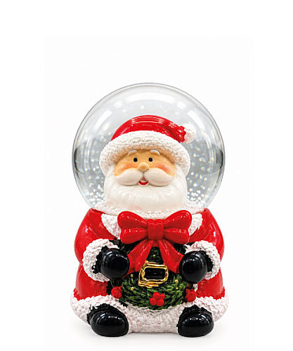 Yılbaşı Kar Küresi Astronot Model 7 Cm Noel Baba Çelenkli Model - 