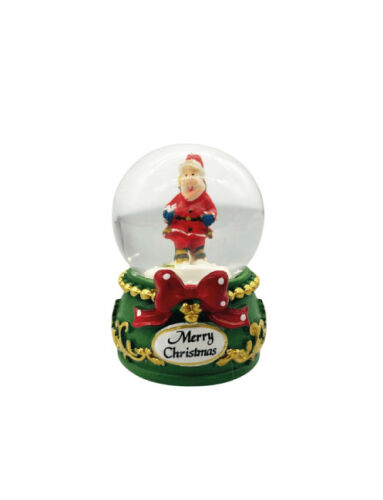 Yılbaşı Kar Küresi Fiyonklu İşlemeli Noel Baba Model 7 Cm - 