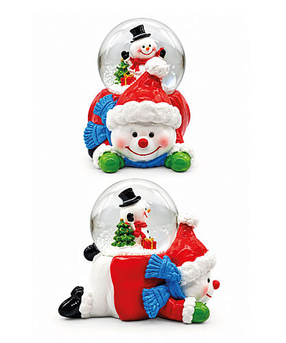 Yılbaşı Kar Küresi Kayan Kardan Adam Model 7 Cm - 