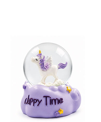 Kar Küresi Unicorn Figürlü Bulut Tabanlı Küçük 7 cm - 