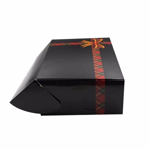 İthal Katlamalı Kutu Ekose Fiyonk Detaylı Siyah 19*30*9 cm - 3