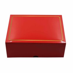 İthal Katlamalı Kutu Gold Çizgi Detaylı Kırmızı 17*24*8 cm - 2