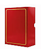 İthal Katlamalı Kutu Gold Çizgi Detaylı Kırmızı 17*24*8 cm - 1