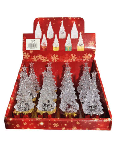 Yılbaşı Led Ağaç Figürlü Hediye Paketli Model 11 Cm 12 Parça - 