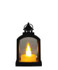 Yılbaşı Ledli Fener Rustik Model 9 Cm Siyah - 3