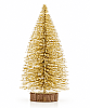 Yılbaşı Masa Üstü Çam Ağacı Karlı Renkli Simli 20 Cm Gold - 1