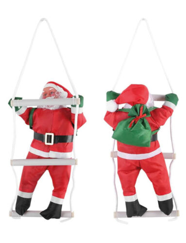 Yılbaşı Merdivene Tırmanan Noel Baba Tekli 80 cm - 