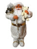 Yılbaşı Noel Baba Beyaz Kostümlü Ayıcıklı Model 60 Cm - 1