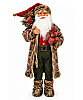 Yılbaşı Noel Baba Ekose Kostümlü Hediye Paketli Model 120 Cm - 1