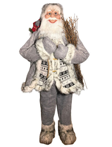 Yılbaşı Noel Baba Gri Çalılı Model 150 Cm - 