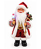 Yılbaşı Noel Baba Lambalı Kırmızı Ekoseli Hareketli Pilli 30 Cm - 1