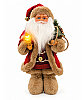 Yılbaşı Noel Baba Lambalı Kahverengi Şapkalı Hareketli Pilli 30 Cm - 1